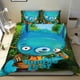thumbnail image 1 of Hoja Tumbada Conjunto de sábanas temático, trío de piezas, cómodo y amigable con la piel, diseño único, regalo de decoración para el hogar para familiares, amigos y fans,173cm *218cm, 1 of 6