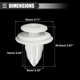 thumbnail image 4 of Unique Bargains Clips de Empuje de Panel de Puerta de Coche Retenedor de Pilar, para Nissan Pathfinder 1996-2012, Plástico, No.0155309791, Blanco, 20 Piezas, 4 of 7