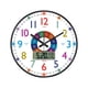 thumbnail image 5 of Reloj de pared para niños, silencioso y colorido, redondo, de 30 cm, ideal para dormitorio, aula escolar, habitación de niñas y niños, decoración del Estilo C, 5 of 5