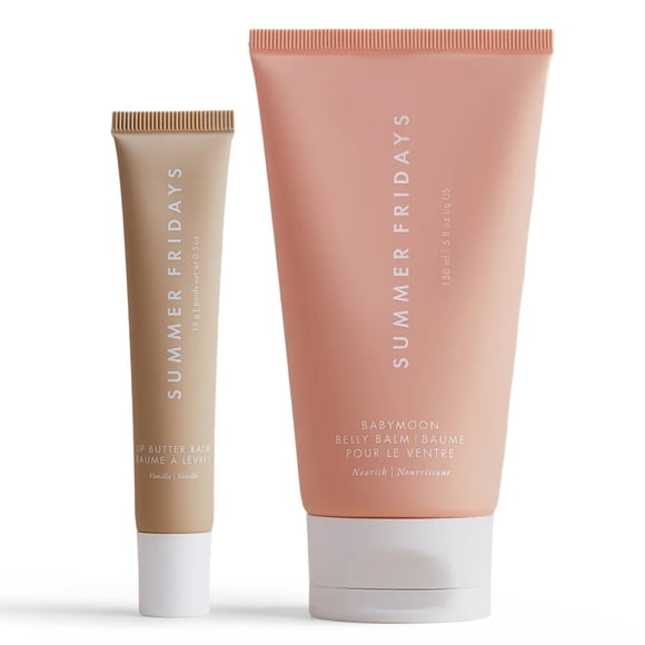 Set de regalo Summer Fridays Vanilla Lip Butter Balm y Babymoon Belly Balm