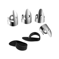 Bothyi - Juego De 6 Púas Para Pulgar Y Dedos De Acero Inoxidable