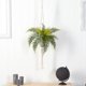 thumbnail image 3 of Planta artificial con forma de helecho casi natural para colgar, 25 cm, con cesta, 3 of 4