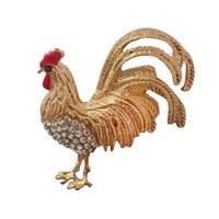 Ioensy - Broches Prendedores Brillo Lujo Para Fiesta De Navidad Traje Ramillete Accesorios Aureate