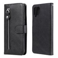 Gangxun - Funda Con Cremallera Para Samsung Galaxy A12 5G, Carcasa Cartera De Cuero Pu Con Soporte Y Tarjetero