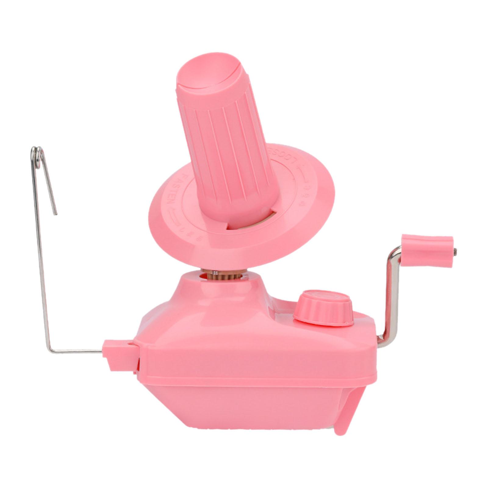 Bothyi - Bobinadora De Hilo De Lana Ligera Diy Con Mango Para Tejer Hilo De Bobinado De Fibra Rosa