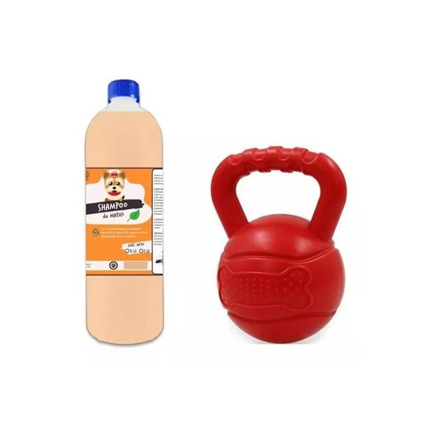 Kit Juguete Pesa Indestructible Para Perro Agresivos + Shampoo