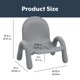 thumbnail image 3 of Silla Angeles Baseline apilable verde azulado 13 cm asiento, paquete de 2, 3 of 7