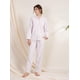 thumbnail image 2 of Conjunto de pijama para mujer, de franela de algodón, tejido a cuadros, manga larga, ropa de dormir para estar en casa, 2 of 7