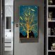 thumbnail image 1 of 1pc Frameless Golden Tree Of Life Canvas Poster Print Modern Abstract Gold Leaf Wall Art Painting Nordic Living Room Decoration Picture Cuadro, No Frame, 1 of 3