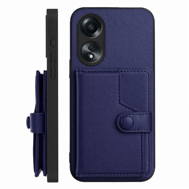FOXDOCK Funda para OPPO A58 4G con Bloqueo RFID - Diseño Elegante con Cierre de Botón