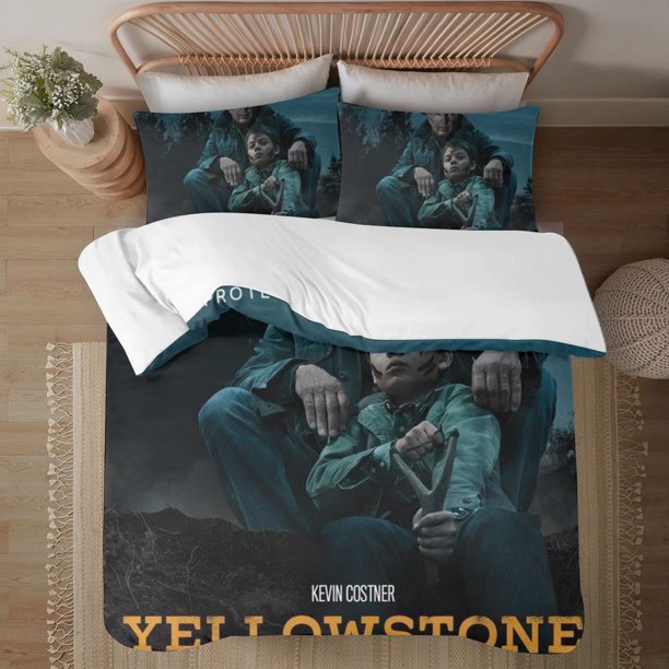 Yellowstone 3-Piece Bedding Set For Kids Boys Girls Adult Cartoon Warm Cute Fashion Holiday Present Gift Bed Sheets