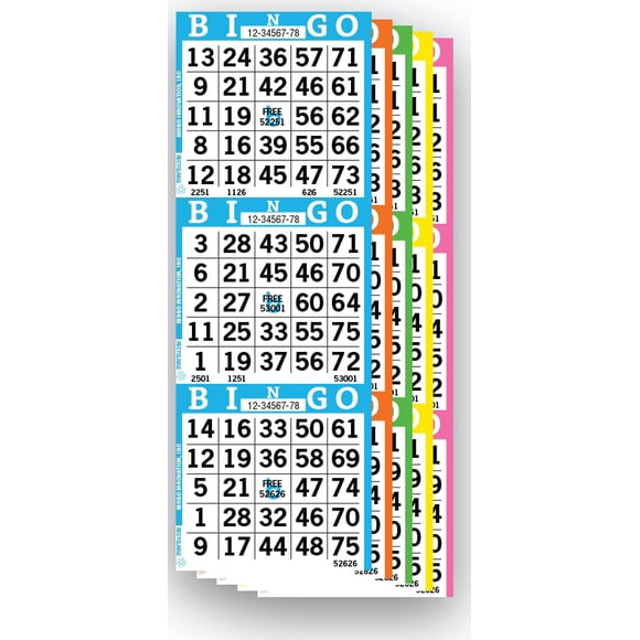 Bingo Innovation – Pack de 100 libros de bingo, 3 caras, 5 pág.