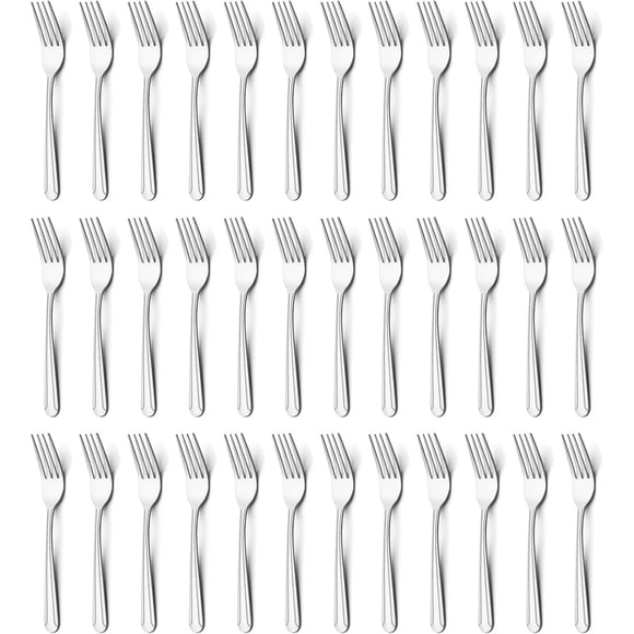 BEWOS Set de 36 tenedores de mesa de acero inoxidable, 20,8 cm