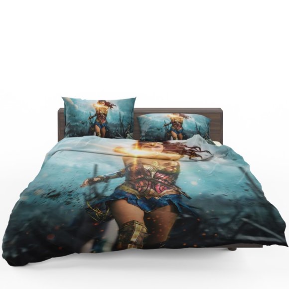 Wonder Woman Diana Prince Gal Gadot Quilt Duvet Cover Set Queen Home Textiles3-Piece Bedding Set
