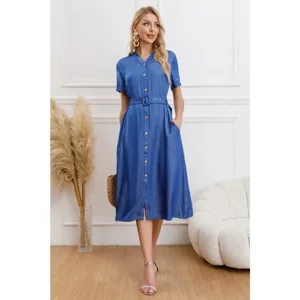 Likeshop - Vestido Largo Primavera Mujer Semi Formal Casual Con Mangas Premium323