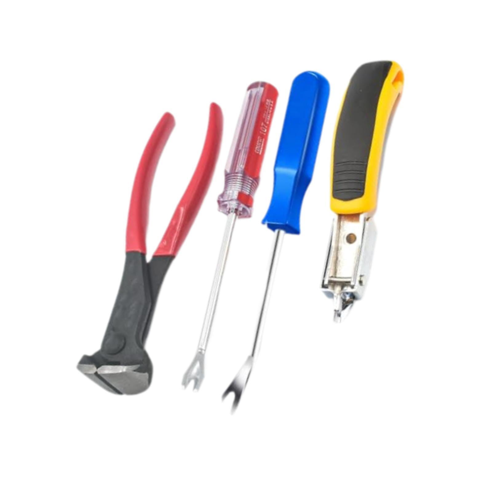 Magideal - 4x Herramienta Quitagrapas Para Tapicería, Herramienta Quitauñas Con Alicates Extractores De Uñas Para Oficina, Cartón, Marco De Fotos, Construcción,