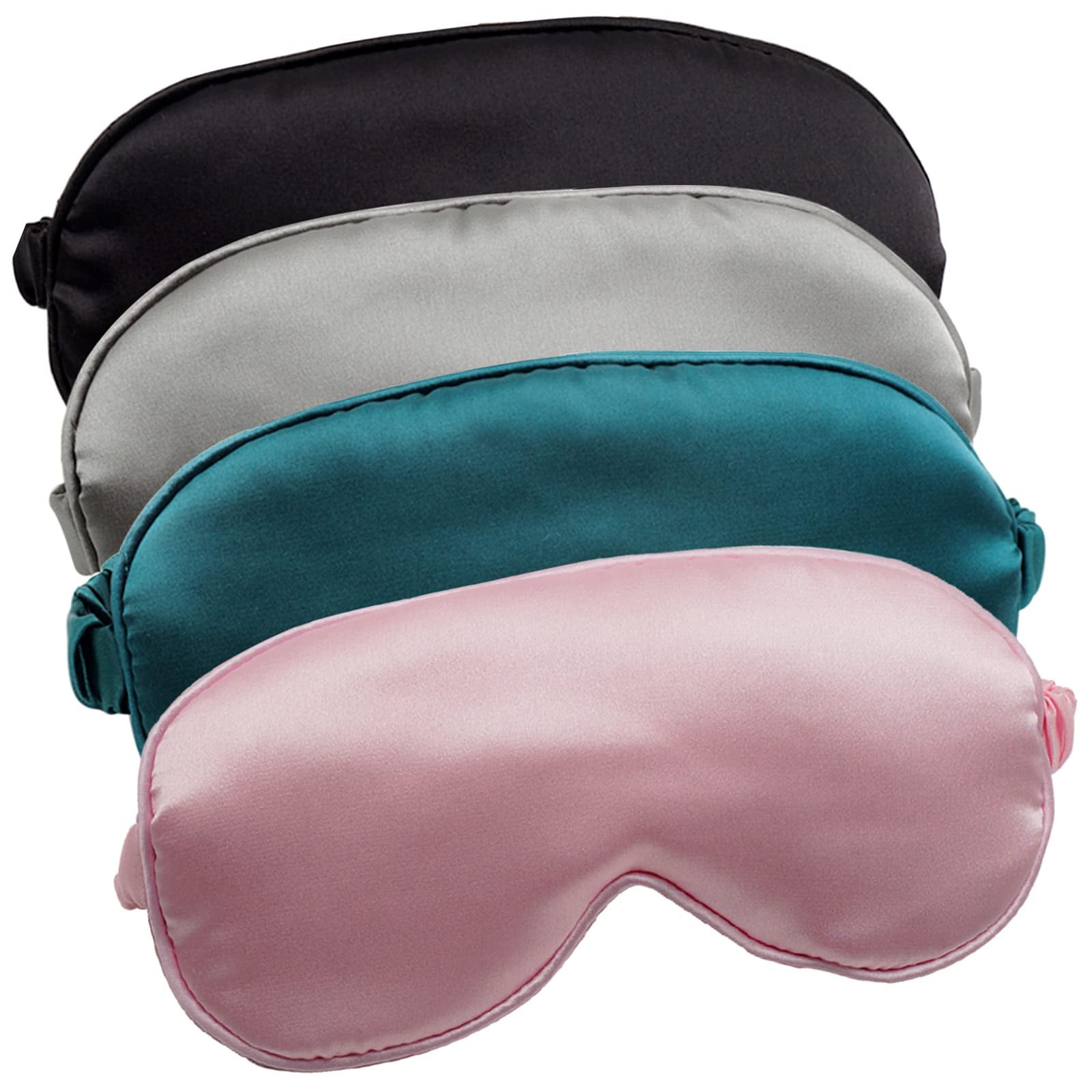 Máscara Para Dormir Lersvicvil, Paquete De 4 Fundas De Seda Para Mujeres Y Hombres