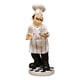 thumbnail image 2 of 1x Resina Chef Estatuilla Estatua Adornos Bar Restaurante Cocina Café Decoración Tetera 12x12x32cm, 2 of 3