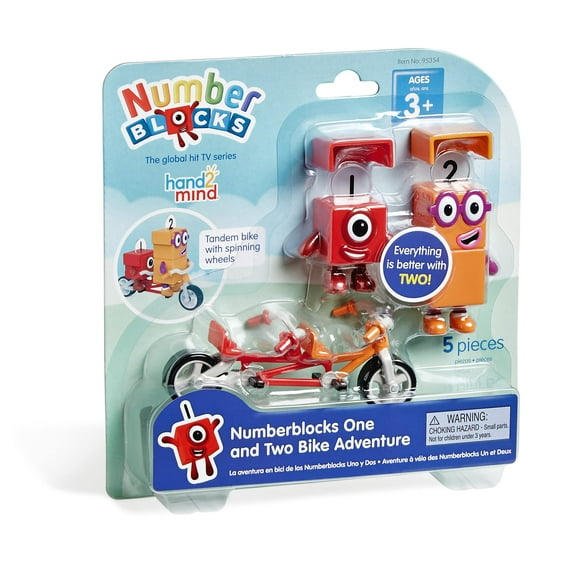 Figuras de aventura en bicicleta Toy hand2mind Numberblocks para una y dos personas