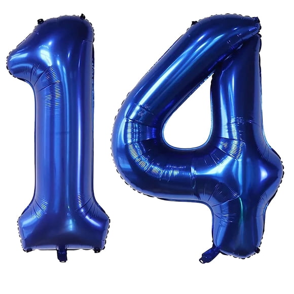 Globos numéricos EBAIJQUO azul marino 14 para fiesta de cumpleaños
