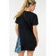 thumbnail image 5 of Saronite Blusa Tipo Túnica Elástica de Manga Corta con Estampado de Pañuelo, Negra/azul (para Mujer), 5 of 5