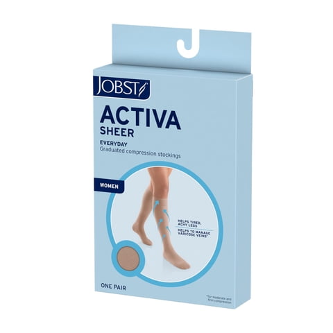 Calcetines De Compresión Jobst Activa Sheer 8-15 Mmhg Hasta La Rodilla