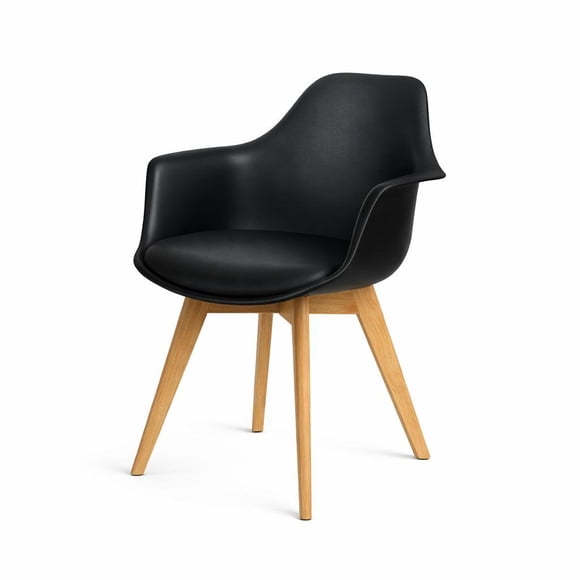 Butaca Eames Tulip Acolchada - Negro