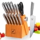 thumbnail image 1 of Juego de cuchillos imarku de 14 piezas de cocina premium con bloque de madera de acacia, 1 of 9