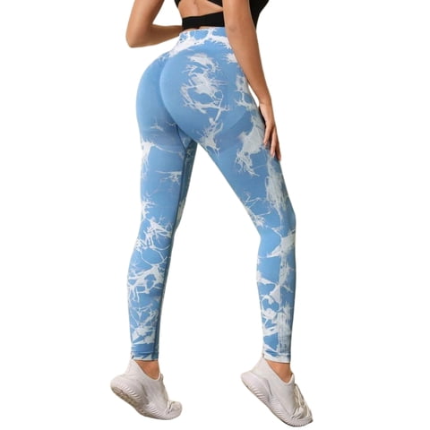 Sukha - Calzas Leggings Push Up Celeste Oscuro Talla M