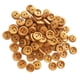 thumbnail image 4 of 100pcs vintage 2 agujeros botones de madera para coser scrapbooking marrón claro 13mm, 4 of 5