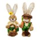 thumbnail image 1 of Bonito Conejo De Paja, Figura De Conejo Granjero De Pascua Para Decoración De Fiesta De Boda 30, 1 of 5
