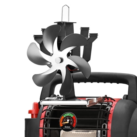 Ventilador Para Estufa De Leña Sckee Con Termómetro, Accionado Por Calor