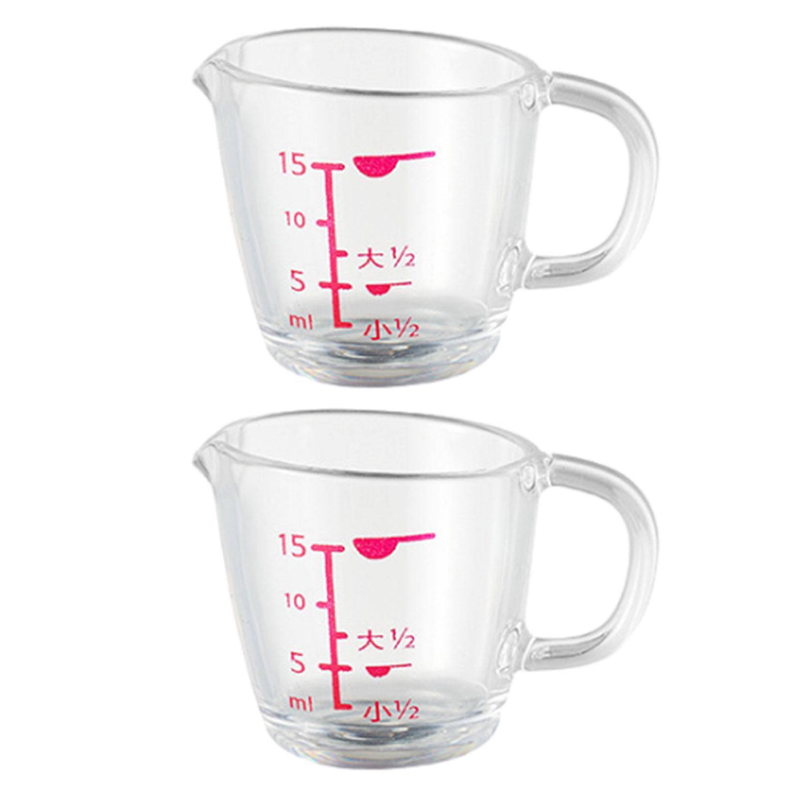 Magideal - Taza Medidora De Café Expreso, Taza Para Leche, 15Ml, 0,5 , Bebida De Café, Fiesta, Café Resistente Al Calor, Jarra Pequeña Para Crema, Taza Medidor