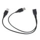 thumbnail image 1 of 20 cm USB 2.0 hembra a doble USB Macho Jack Splitter Hub Cargador Cable de datos, 1 of 3