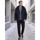 thumbnail image 2 of CHAQUETA DE INVIERNO PARA HOMBRE INSPIRE CHIC con capucha, manga larga, cremallera, abrigo de invierno S azul marino, 2 of 5