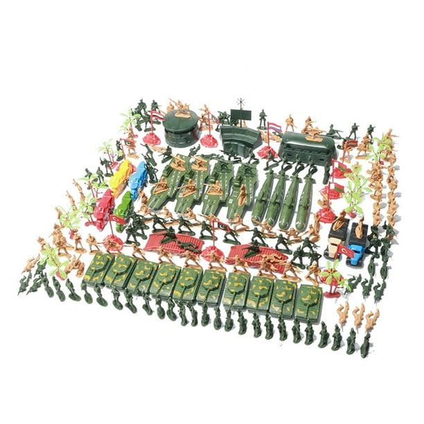 Set De Soldados De Juguete Militar Con 32 Figuras, Tanques, Aviones Y Mapa De 76x55 Cm, Base De Combate Con 4 Ejércitos Codificados Por Colores, Para Niños De 5 Años+