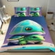 thumbnail image 1 of Bebé Tortuga Conjunto de sábanas temático, trío de piezas, cómodo y amigable con la piel, diseño único, regalo de decoración para el hogar para familiares, amigos y fans,140cm *210cm, 1 of 6