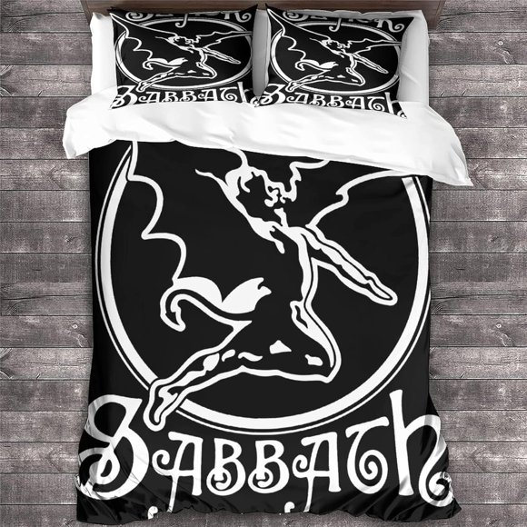 Black Sabbath Bedding Set Heavy Metal Rock 'n' Roll Duvet Cover Set Soft Comforter Duvet Cover with Pillowcases