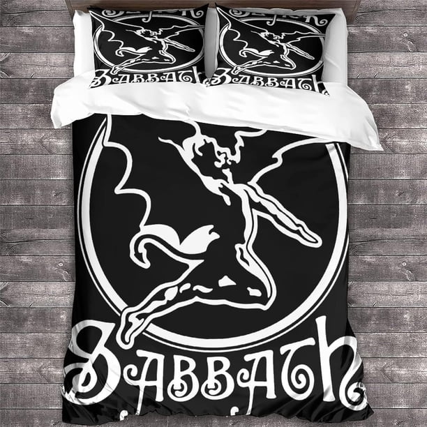 Black Sabbath Bedding Set Heavy Metal Rock 'n' Roll Duvet Cover Set Soft Comforter Duvet Cover with Pillowcases