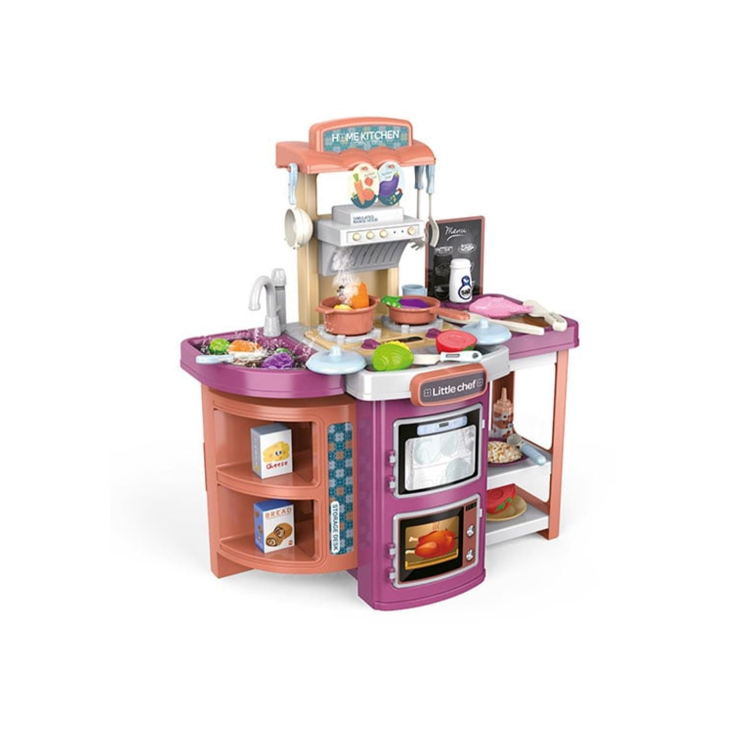 Total E-commerce - Juguete Set Maleta Cocina 49 Piezas 2 En 1 Infantil Rosa