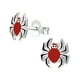 thumbnail image 1 of Aros Plata 925 Forma Araña Rojo Y Negro, 1 of 2