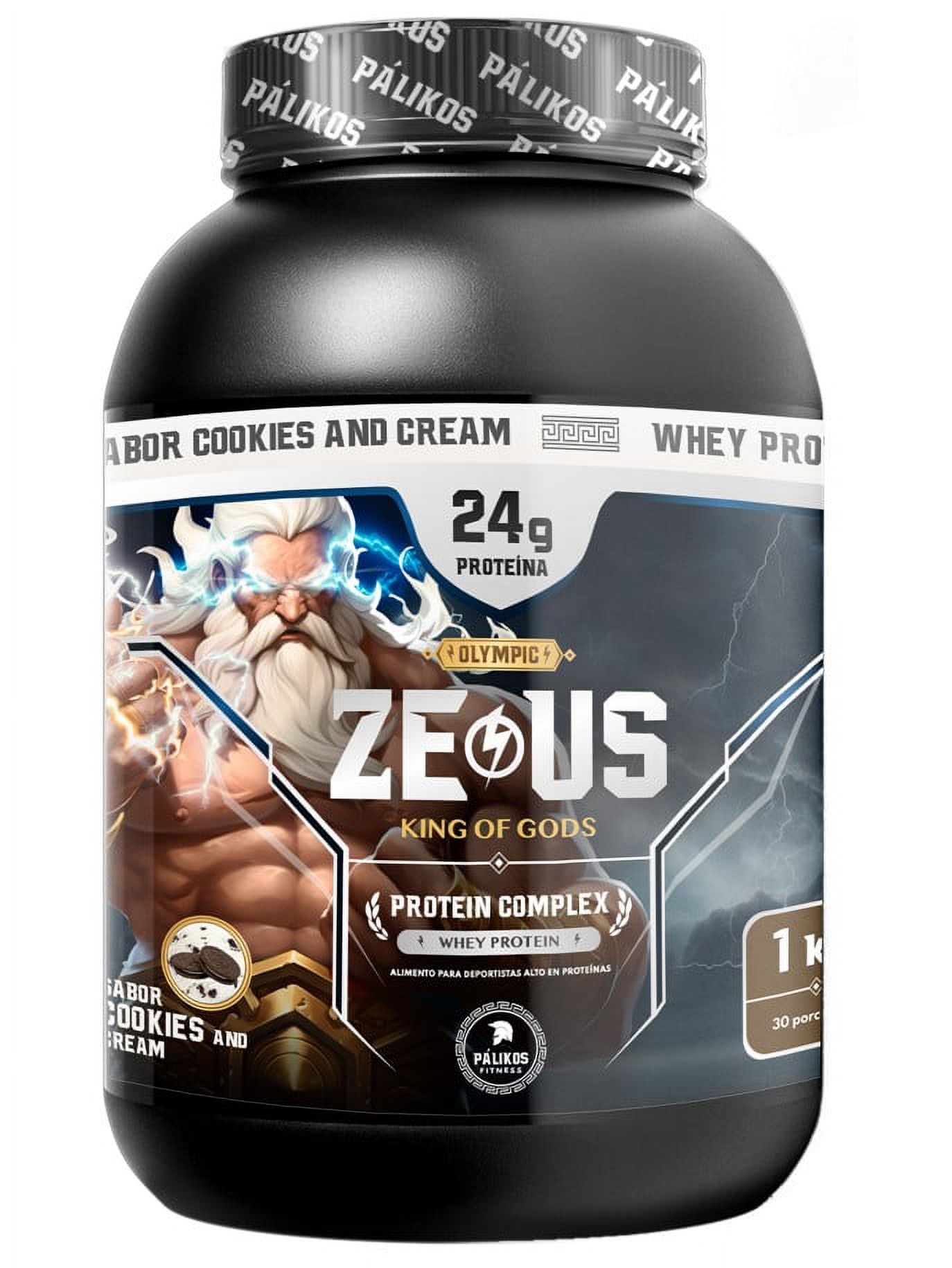 Palikos Fitness - Proteina 1Kg Whey Complex / Sabor Cookies And Creams/ 30 Servicios