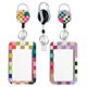 thumbnail image 3 of Porta credencial Rcmyll Pack de 2 con carrete a cuadros coloridos, 3 of 7