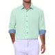 thumbnail image 1 of Camisa de Vestir para Hombre Casual de Negocios de Manga Larga con Botones Abajo S Verde Claro, 1 of 6