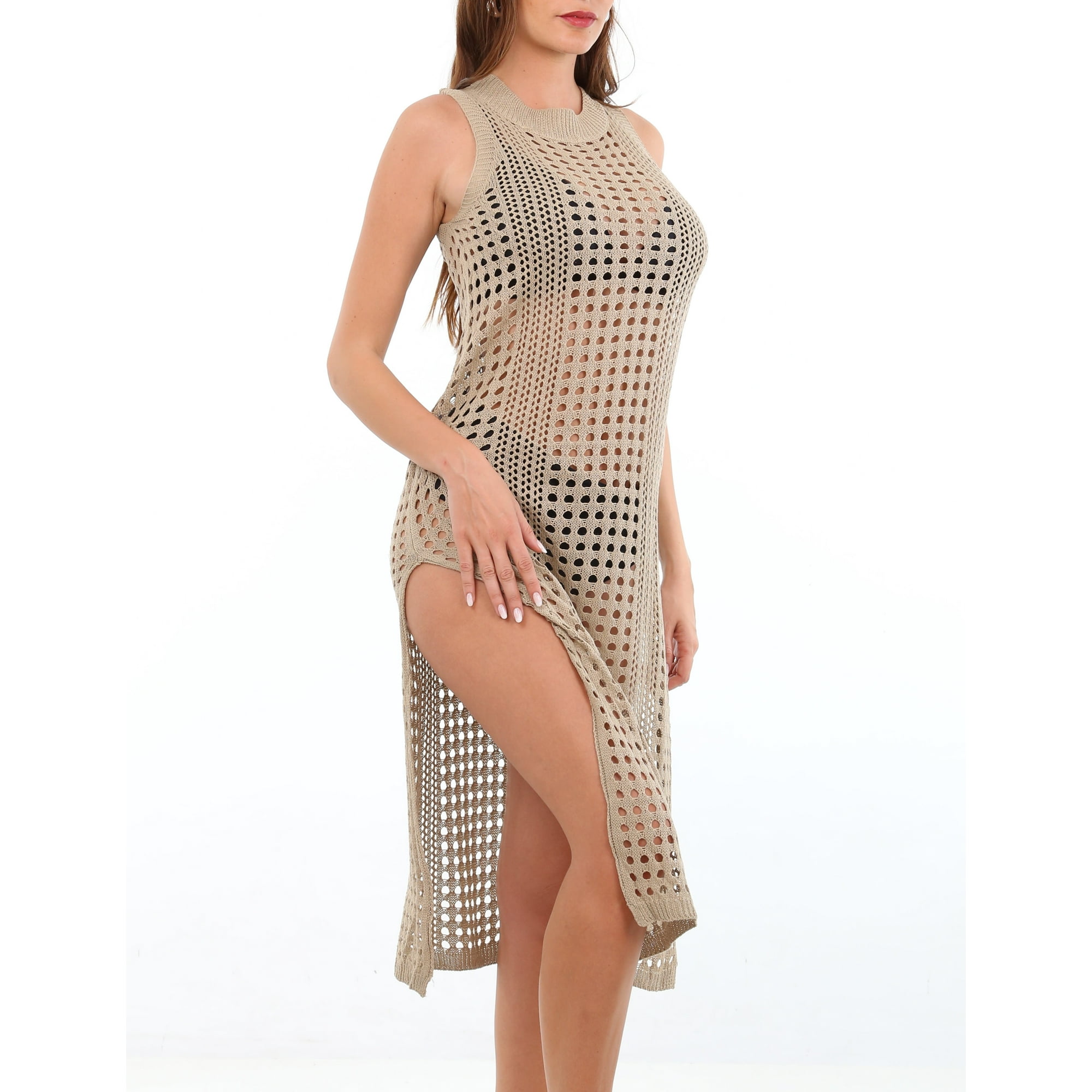 Samia - Salida De Playa Vestido Largo Beige Tamaño Único