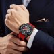 thumbnail image 3 of Reloj AIMES para hombre, deportivo, militar, impermeable, cronógrafo rojo, 3 of 7