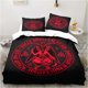 thumbnail image 1 of Satanic Bedding Demon Bedding Hell Death Set 3 Piece Comforter Set Bed Duvet Cover Cover Home Textile Bed Sheets, 1 of 5