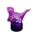 thumbnail image 3 of Lampara Ilusion 3d Dino Velociraptor De 7 Colores Base Touch, 3 of 6