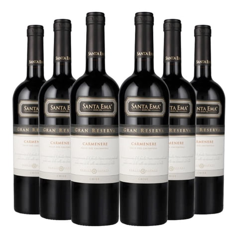 Santa Ema - 6 Vinos Gran Reserva Carmenere, 750 Ml, 13%