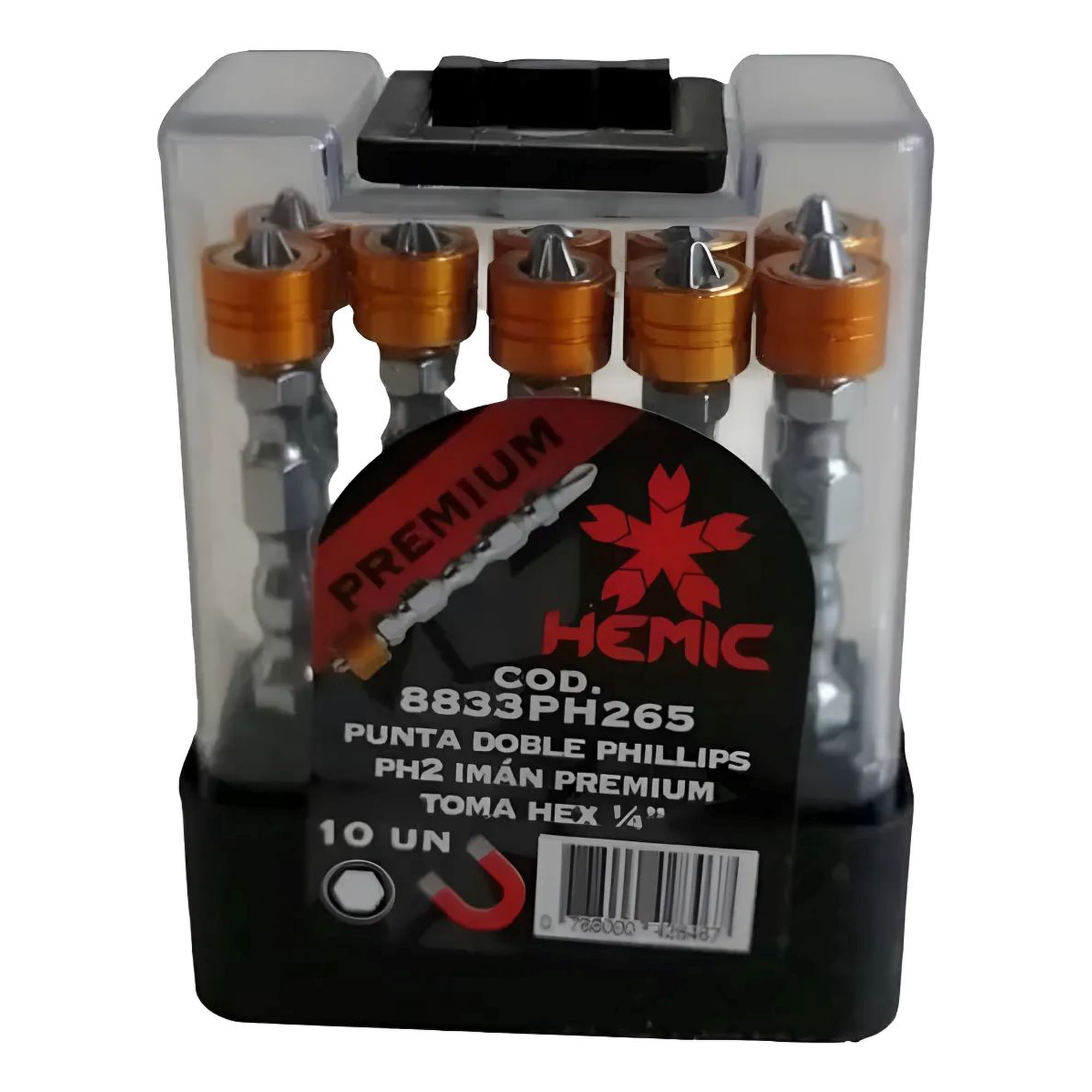 Metalfer - Pack 10 Punta Atornillador Phillips Ph2 Imantada Premium